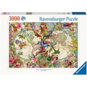 Flora & Fauna World Map Pussel 3000 bitar